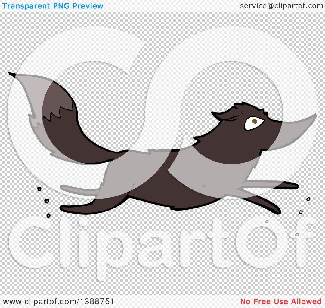Clipart of a Cartoon Wolf - Royalty Free Vector Illustration by