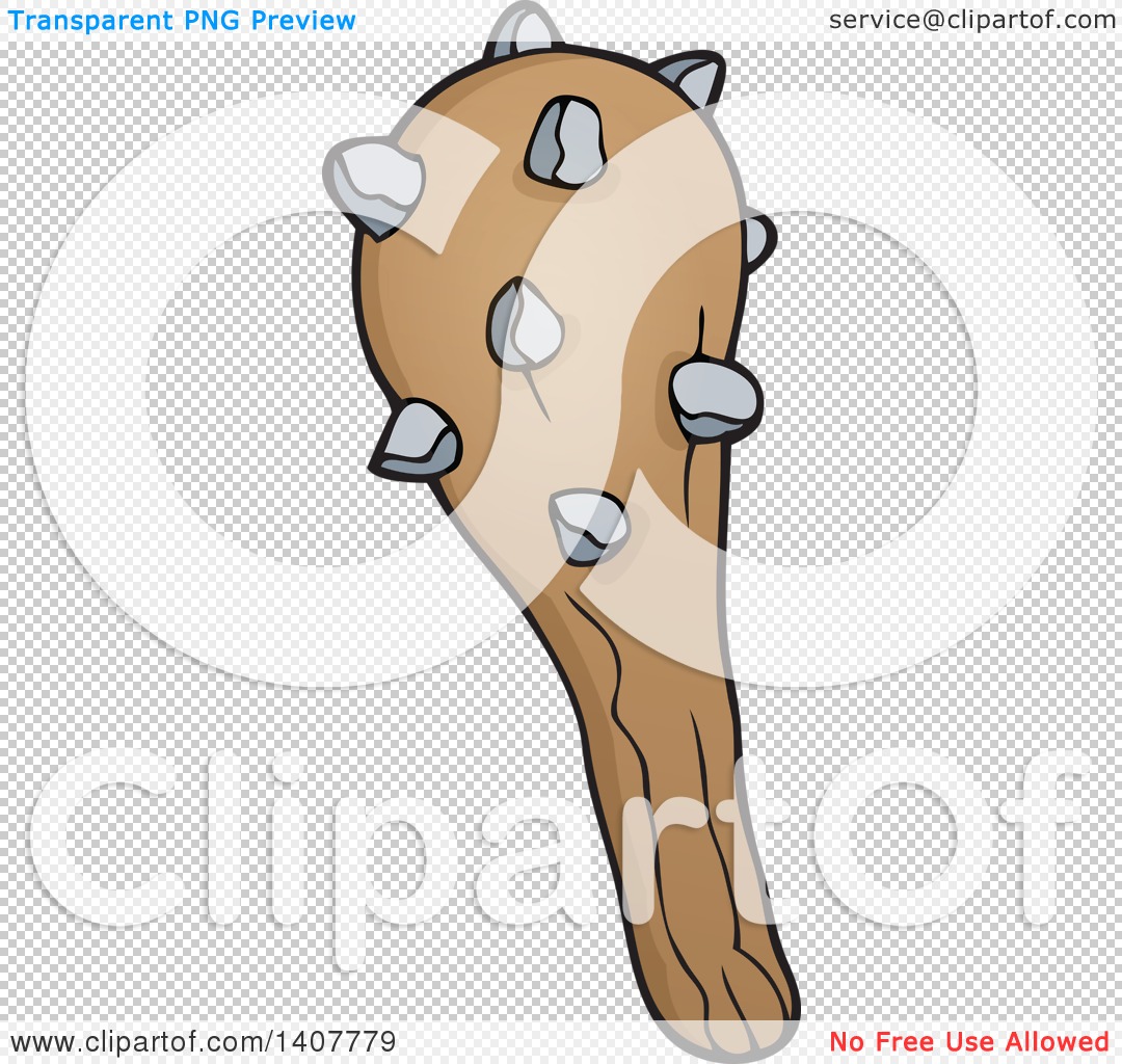Clipart of a Caveman Club - Royalty Free Vector Illustration by visekart  #1407779