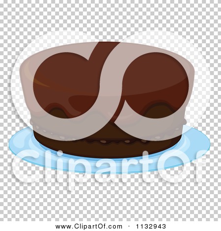 Clipart Of A Chocolate Cake - Royalty Free Vector Illustration by
