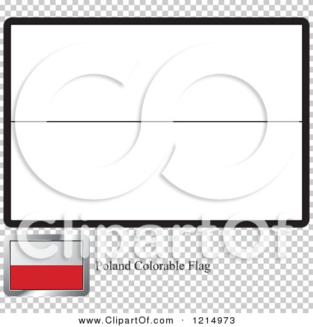 Download Clipart of a Coloring Page and Sample for a Poland Flag - Royalty Free Vector Illustration by ...