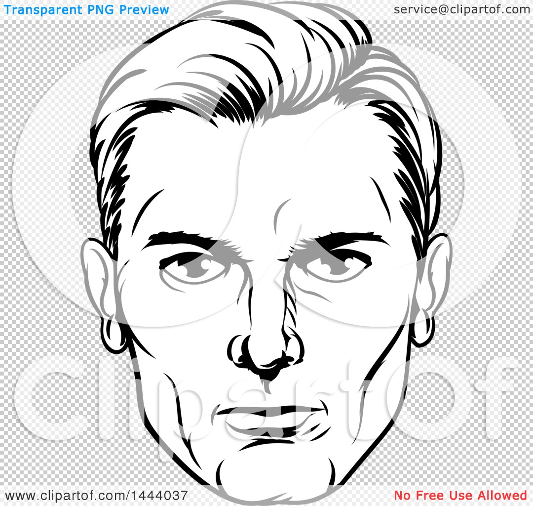 man side face clip art
