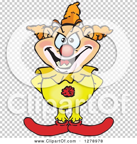 Clipart of a Creepy Clown - Royalty Free Vector Illustration by Dennis