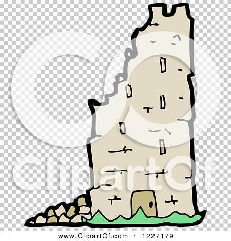 Clipart of a Crumbling Fortress - Royalty Free Vector Illustration by ...