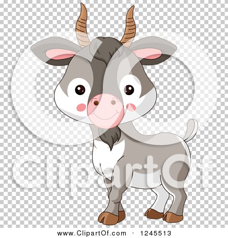 Download Clipart of a Cute Baby Farm Goat - Royalty Free Vector ...