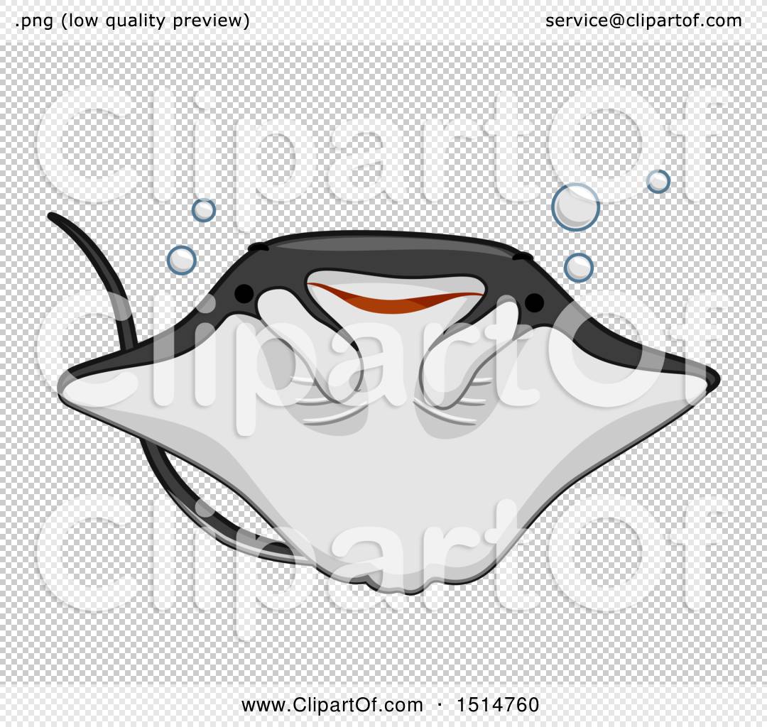 Clipart of a Cute Manta Ray - Royalty Free Vector Illustration by BNP  Design Studio #1514760