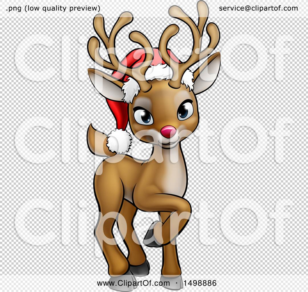 https://transparent.clipartof.com/Clipart-Of-A-Cute-Red-Nosed-Reindeer-Wearing-A-Christmas-Santa-Hat-Royalty-Free-Vector-Illustration-10241498886.jpg