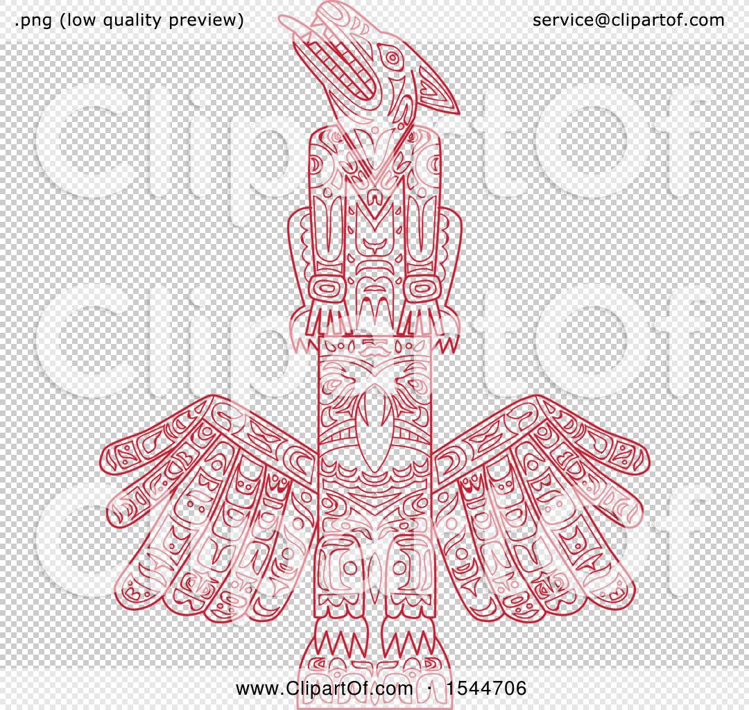 Totem Pole With Eagle Wolf and Bear Clipart Digital Download SVG PNG JPG  PDF Cut Files