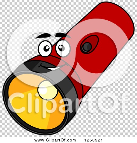 Clipart of a Flashlight Character - Royalty Free Vector Illustration by