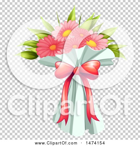 Clipart of a Floral Bouquet - Royalty Free Vector Illustration by