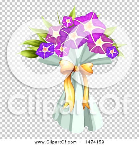 Clipart of a Floral Bouquet - Royalty Free Vector Illustration by