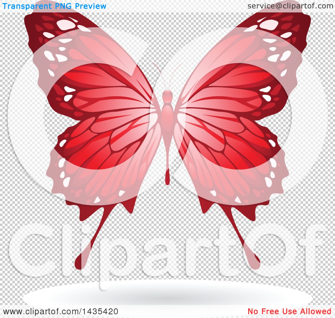 red butterfly clipart