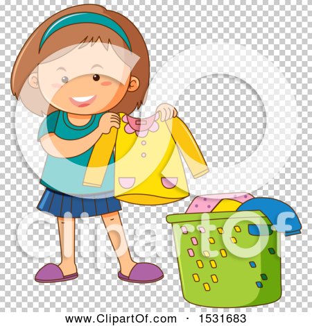 putting clothes on clipart