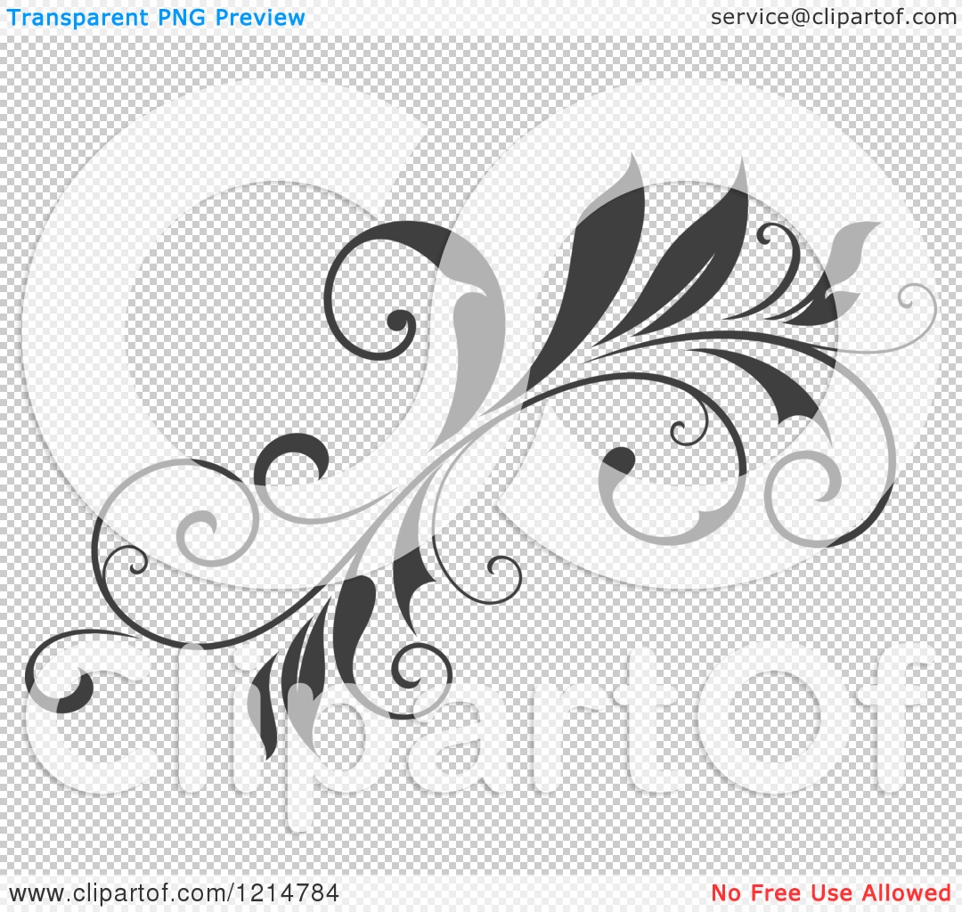 Clipart of a Gray Flourish Design 6 - Royalty Free Vector Illustration ...