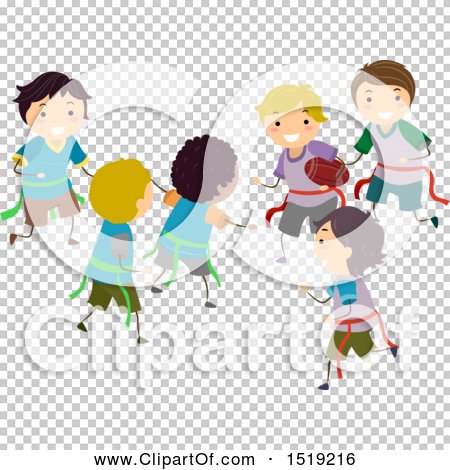 kids playing flag football clipart