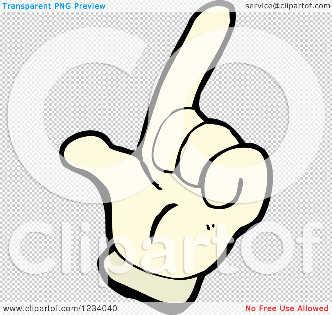 Hand number one symbol Royalty Free Vector Image