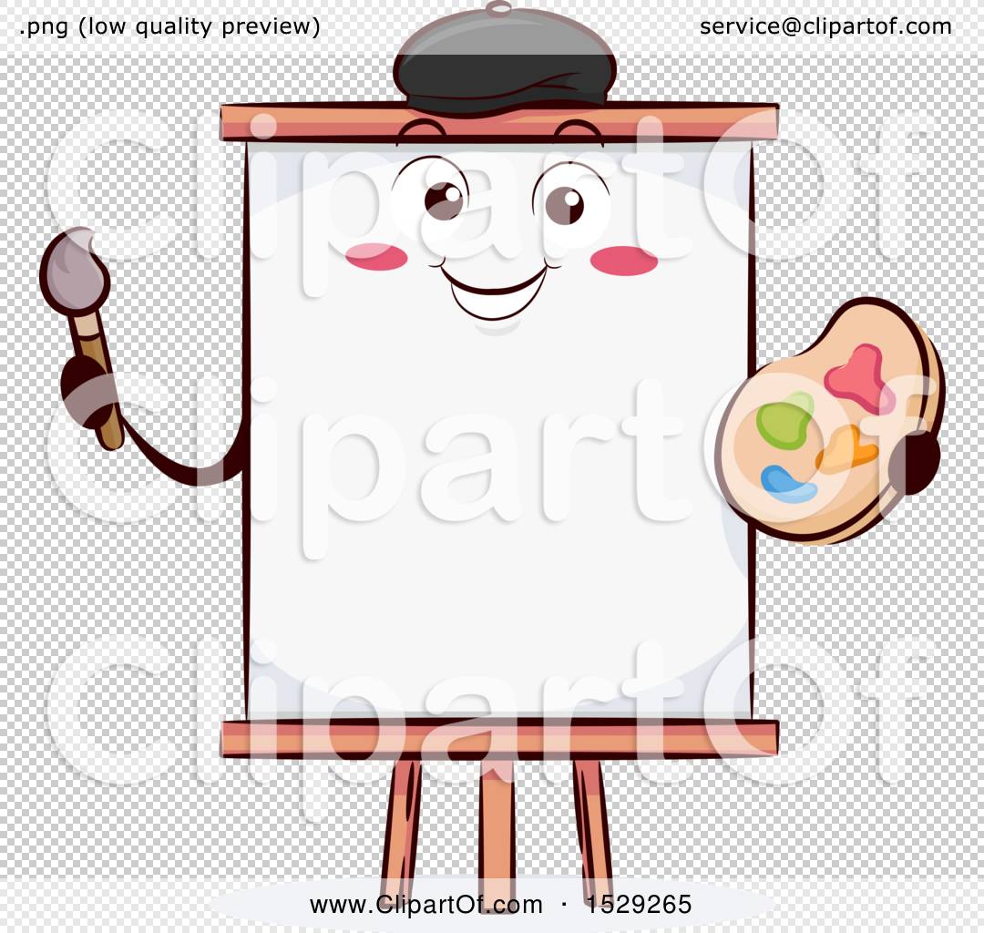 Blank art board wooden easel Royalty Free Vector Image