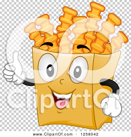 Clipart of a Happy Crinkle Cut French Fry Character Holding a Thumb up ...