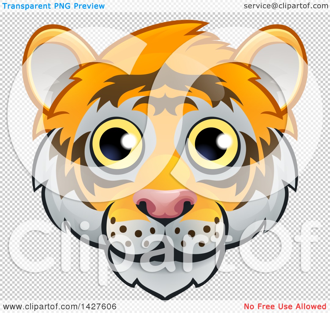 happy tiger clipart