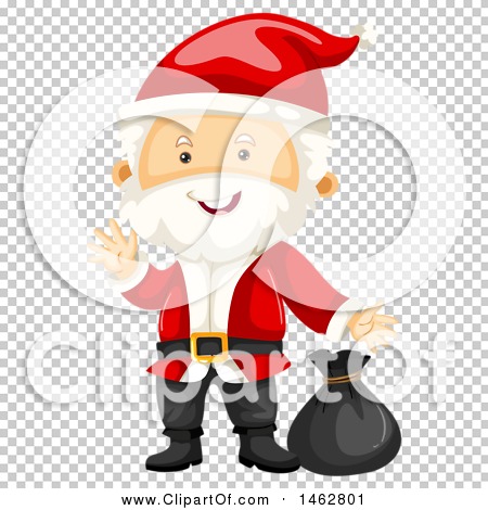 Clipart of a Jolly Christmas Santa Claus - Royalty Free Vector Illustration by Graphics RF #1462801