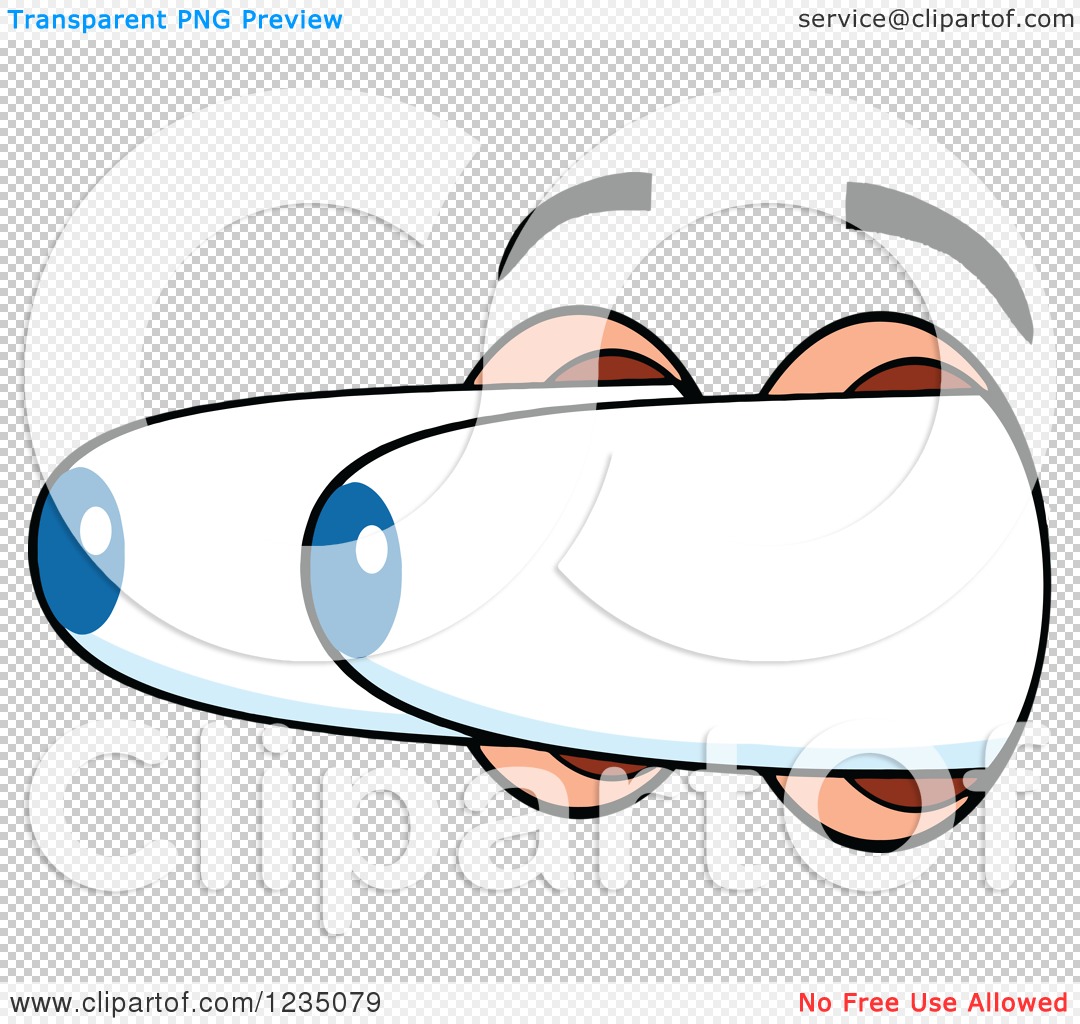 Clipart of a Pair of Surprised Blue Eyes Popping out - Royalty Free Vector  Illustration by Hit Toon #1235079