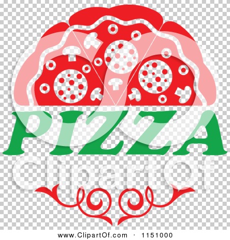 Clipart of a Pizza Logo 2 - Royalty Free Vector Clipart by Vector