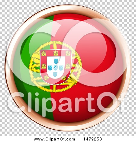 Clipart of a Portuguese Flag Icon - Royalty Free Vector Illustration by