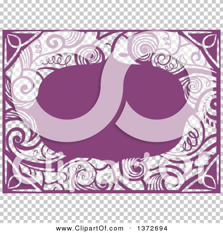Clipart of a Purple Vintage Swirl Floral Frame - Royalty Free Vector ... Vintage Swirl Patterns