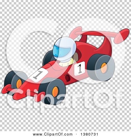 Clipart of a Race Car Driver in a Car - Royalty Free Vector ...