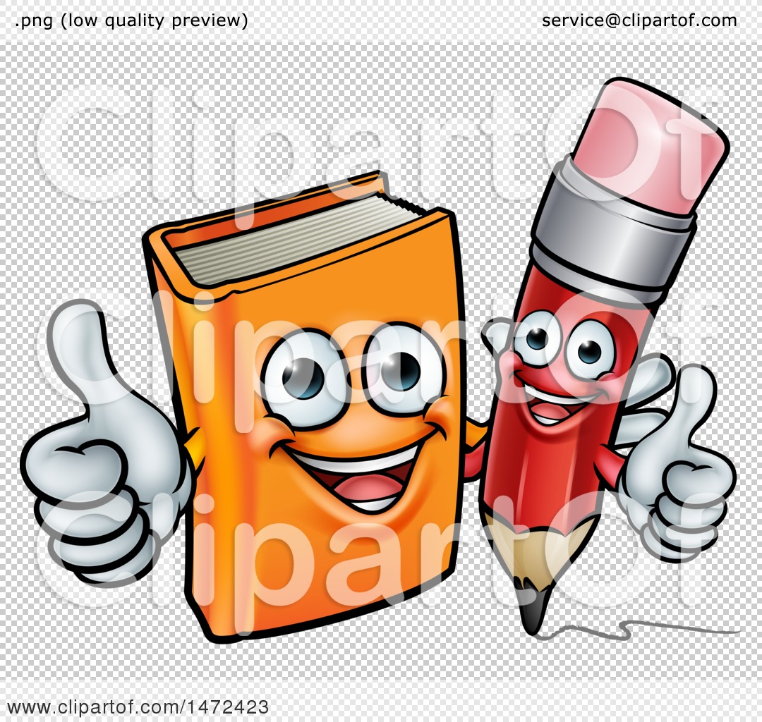https://transparent.clipartof.com/Clipart-Of-A-Red-Pencil-And-Orange-Book-Giving-Thumbs-Up-Royalty-Free-Vector-Illustration-10241472423.jpg