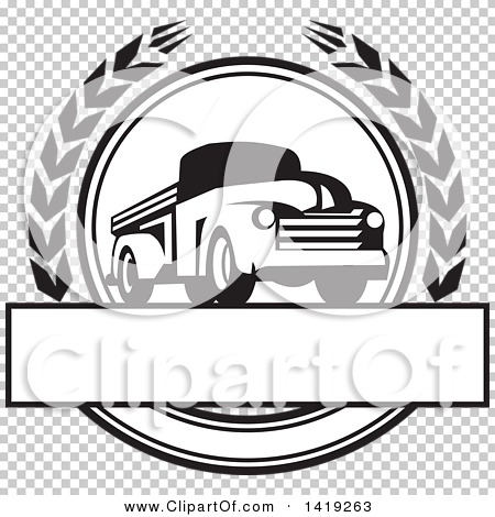 Classic truck logo silhouette Royalty Free Vector Image