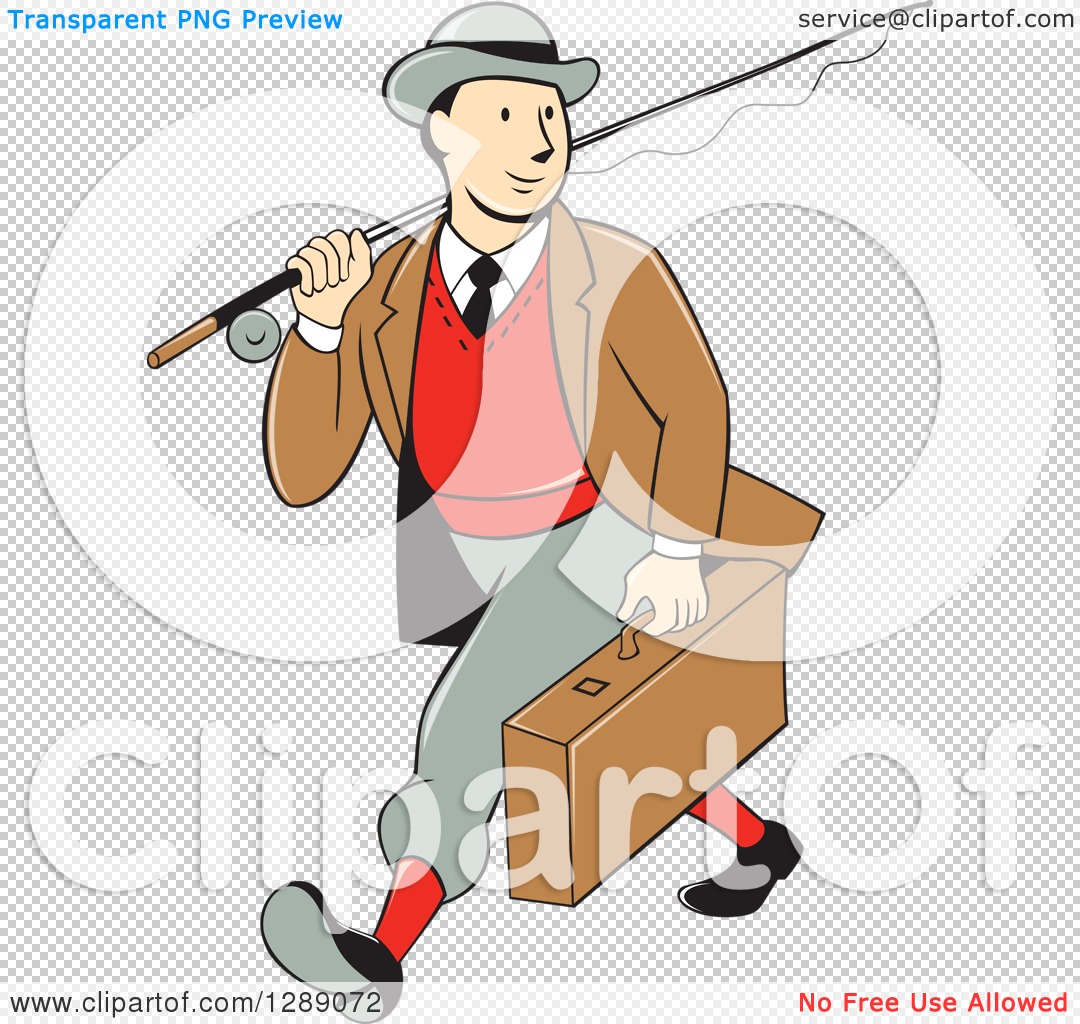 Rod For Fly-fishing With A Reel. Vector Illustration. Royalty Free