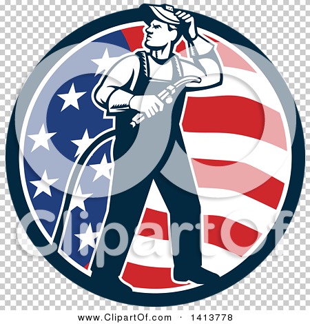 Download Clipart of a Retro Full Length Male Welder Looking Back ...