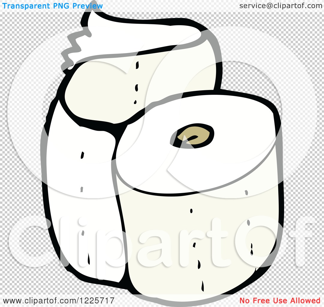 Clipart of a Roll of Toilet Paper - Royalty Free Vector Illustration by ...