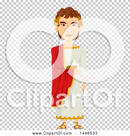 Clipart of a Roman Emperor in a Tunic - Royalty Free Vector ...