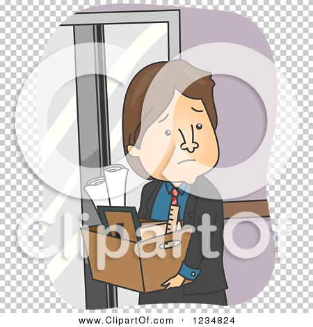 Businessman dismissed from work Royalty Free Vector Image