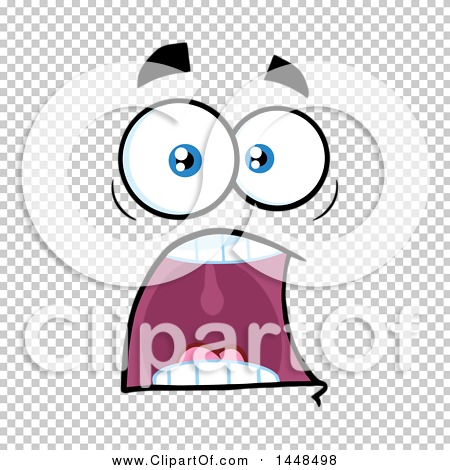 Clipart of a Screaming Face - Royalty Free Vector Illustration by Hit