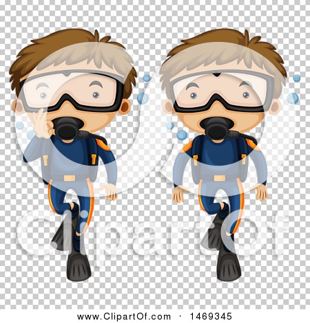 Clipart of a Scuba Diver - Royalty Free Vector Illustration by Graphics