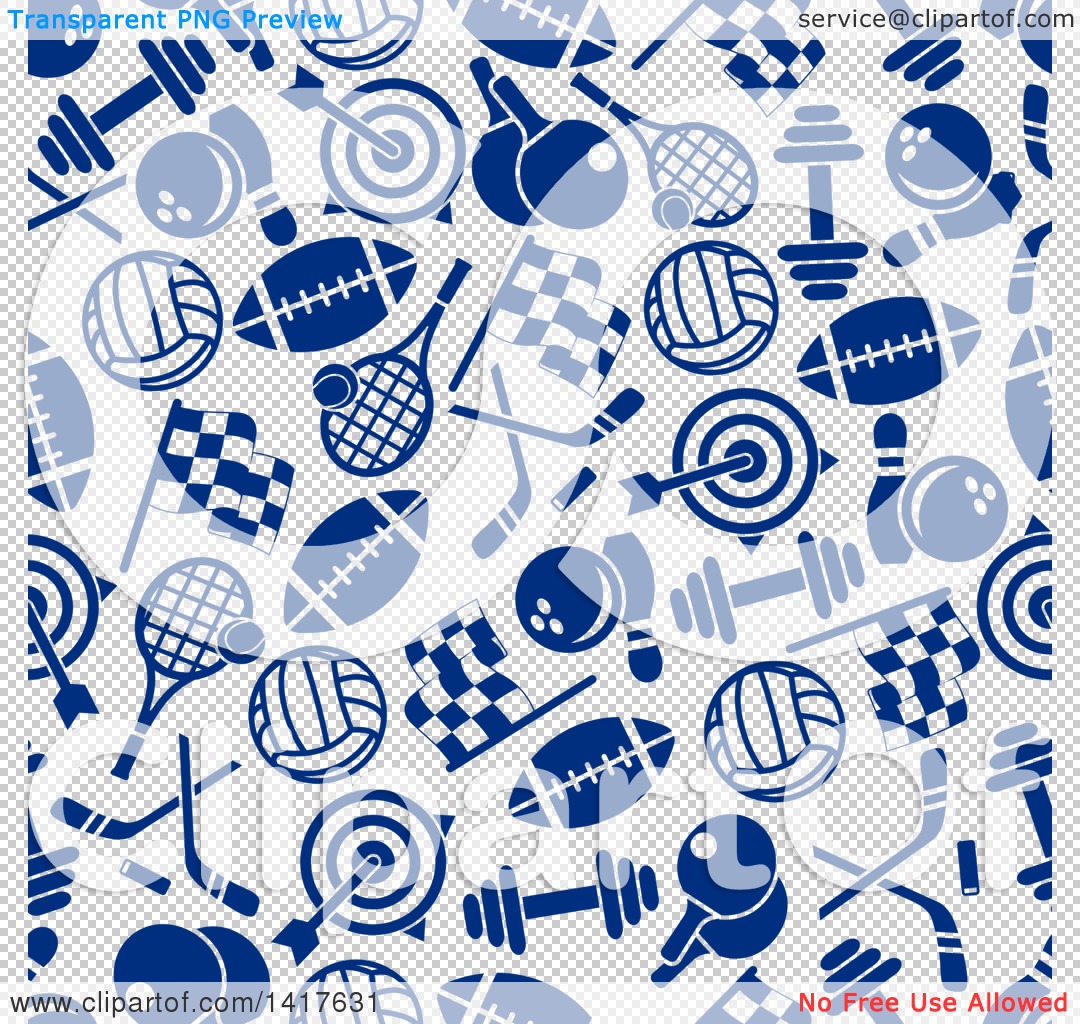 Sport Icons Seamless Vector Pattern Design