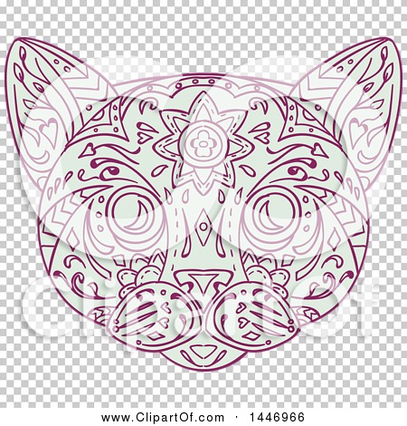 Download Clipart of a Sketched Mandala Styled Cat Face - Royalty ...