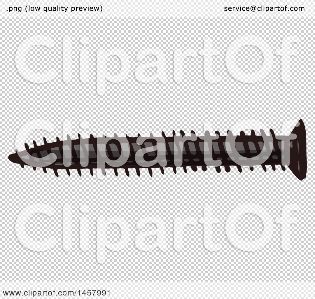 Clipart of a Sketched Screw - Royalty Free Vector Illustration by ...