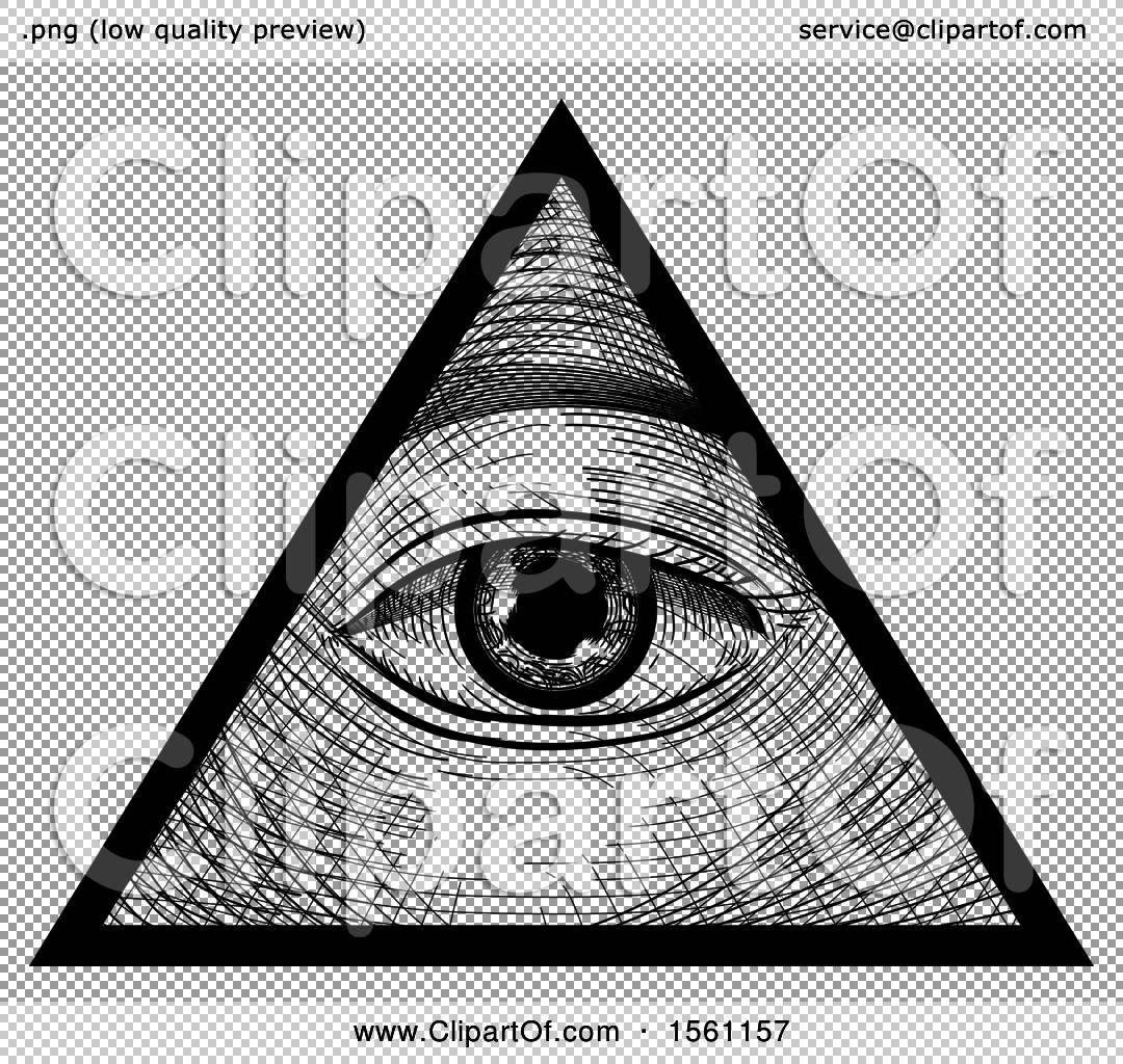 Clipart of a Sketched Third Eye Inside a Triangle - Royalty Free Vector  Illustration by BNP Design Studio #1561157