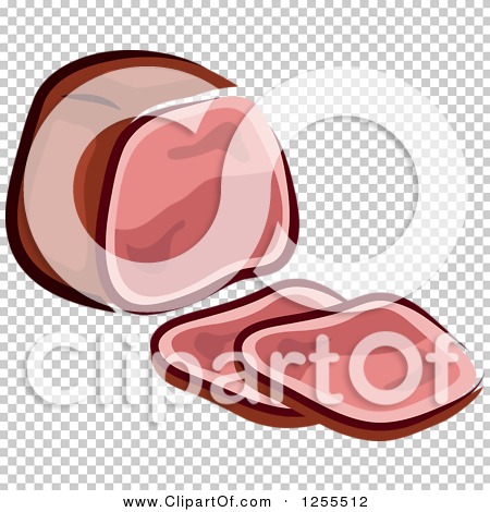 Clipart of a Sliced Ham - Royalty Free Vector Illustration by Vector