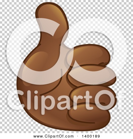 Clipart Of A Smiley Emoji Hand Holding A Thumb Up Royalty Free Vector