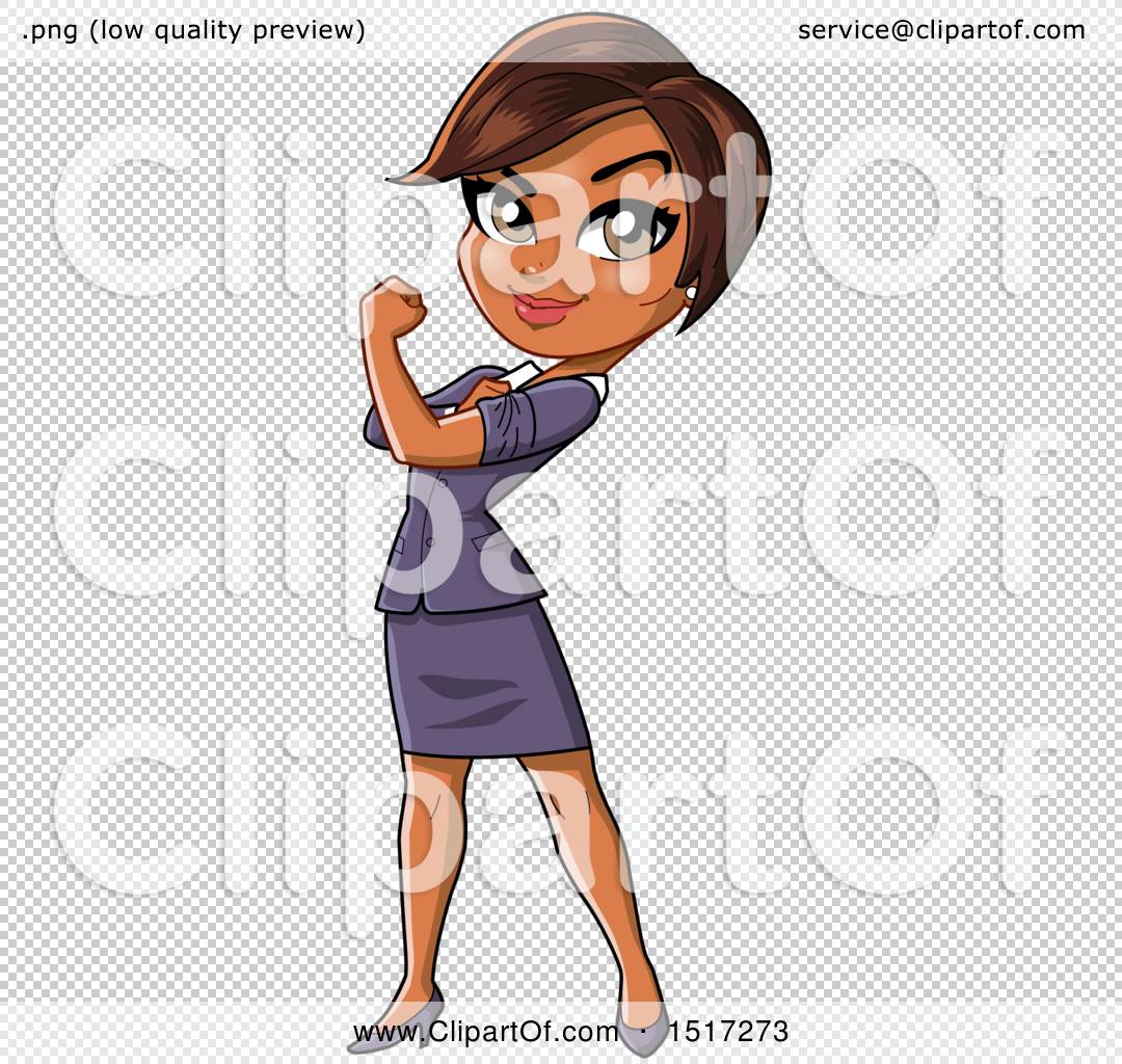 Clipart Of A Strong Independent Black Business Woman