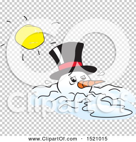 Clipart of a Sun over a Melting Snowman - Royalty Free Vector ...