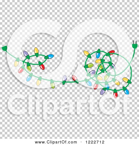 Download Clipart of a Tangled Strand of Christmas Lights with ...
