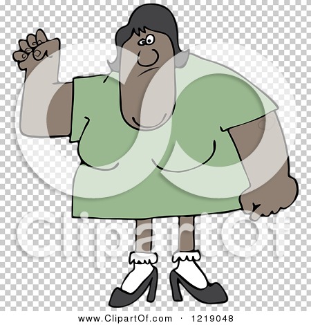 Download Clipart of a Tough Black Woman with Lots of Upper Body ...