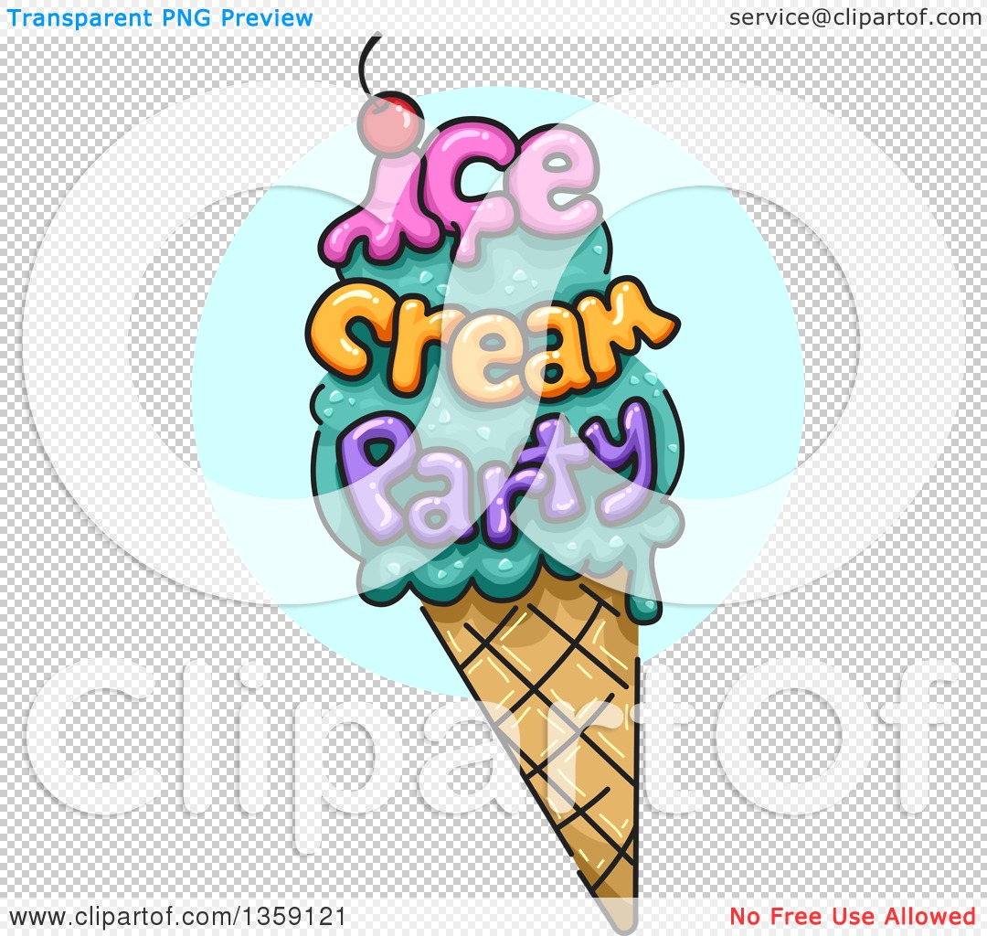Ice Cream Clip Art, Cone, Scoops, Dessert, Ice Cream Party Clipart