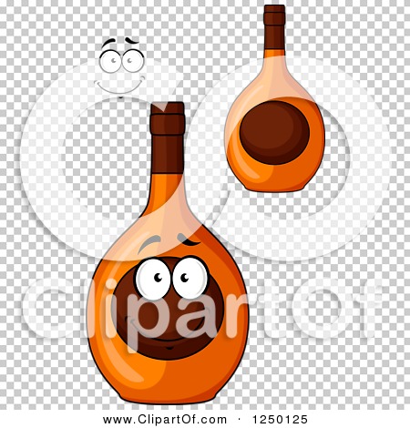 Clipart of Alcohol Bottles - Royalty Free Vector Illustration by Vector