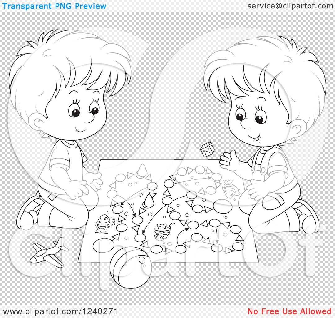 board games clipart black and white